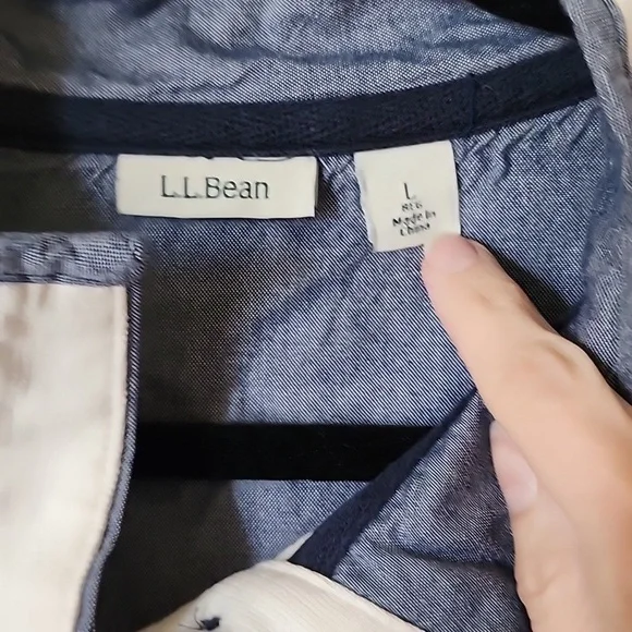 Large LL Bean Striped pullover - Picture 4 of 6